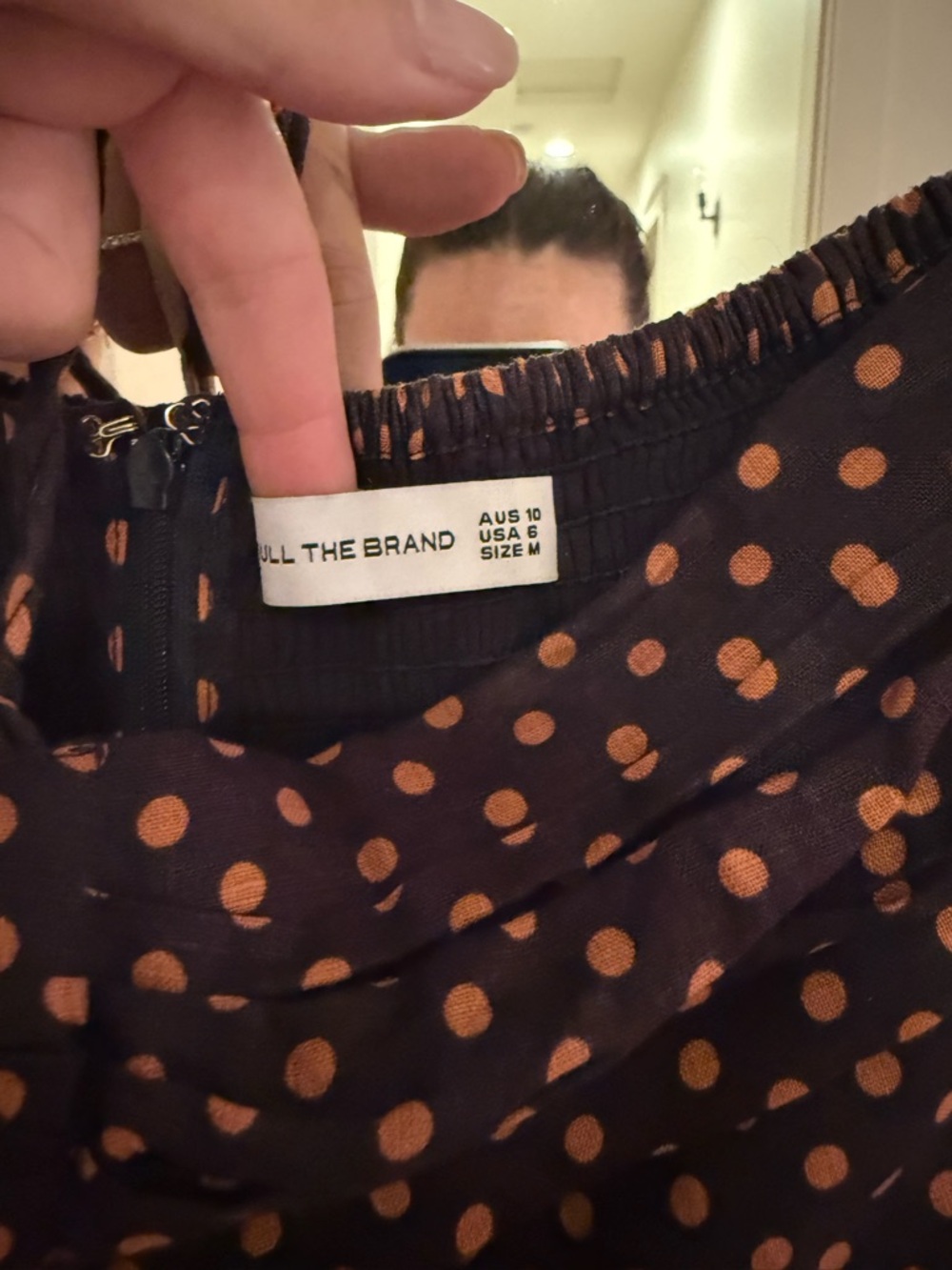 Faithfull the Brand the Strapless Polka Dot Maxi Dress in Brown - Picture 5 of 8